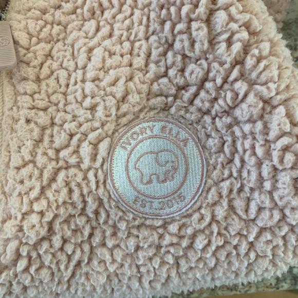 Ivory Ella Teddy Fleece pullover zip Womens Size XS light pink - Picture 2 of 4